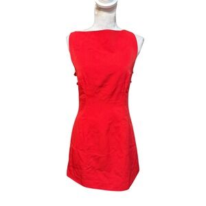 Commense Red Sleeveless Cutout Sheath Dress Size M NWT